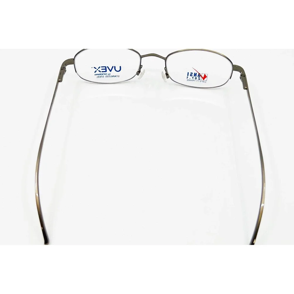 Uvex Safety Glasses Mens Pewter New ANSI Z87.1 Stainless Steel T275S 140